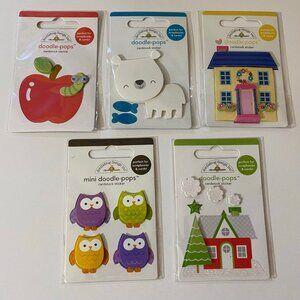 Doodlebug Design Doodle Pops Owl House Christmas Bear Worm